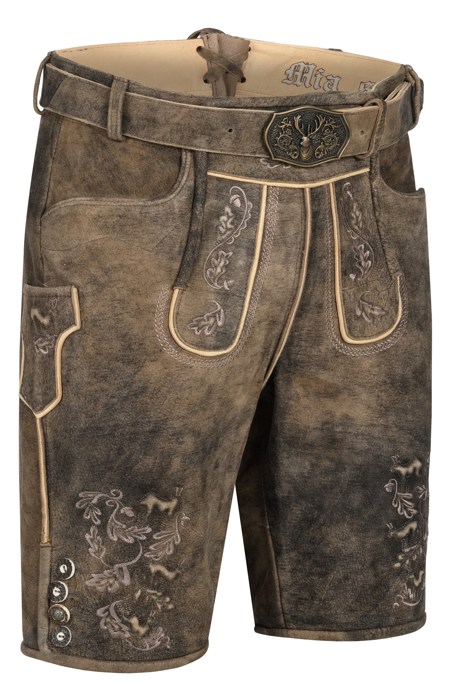 Lederhose Beneditto in Rum von Nübler