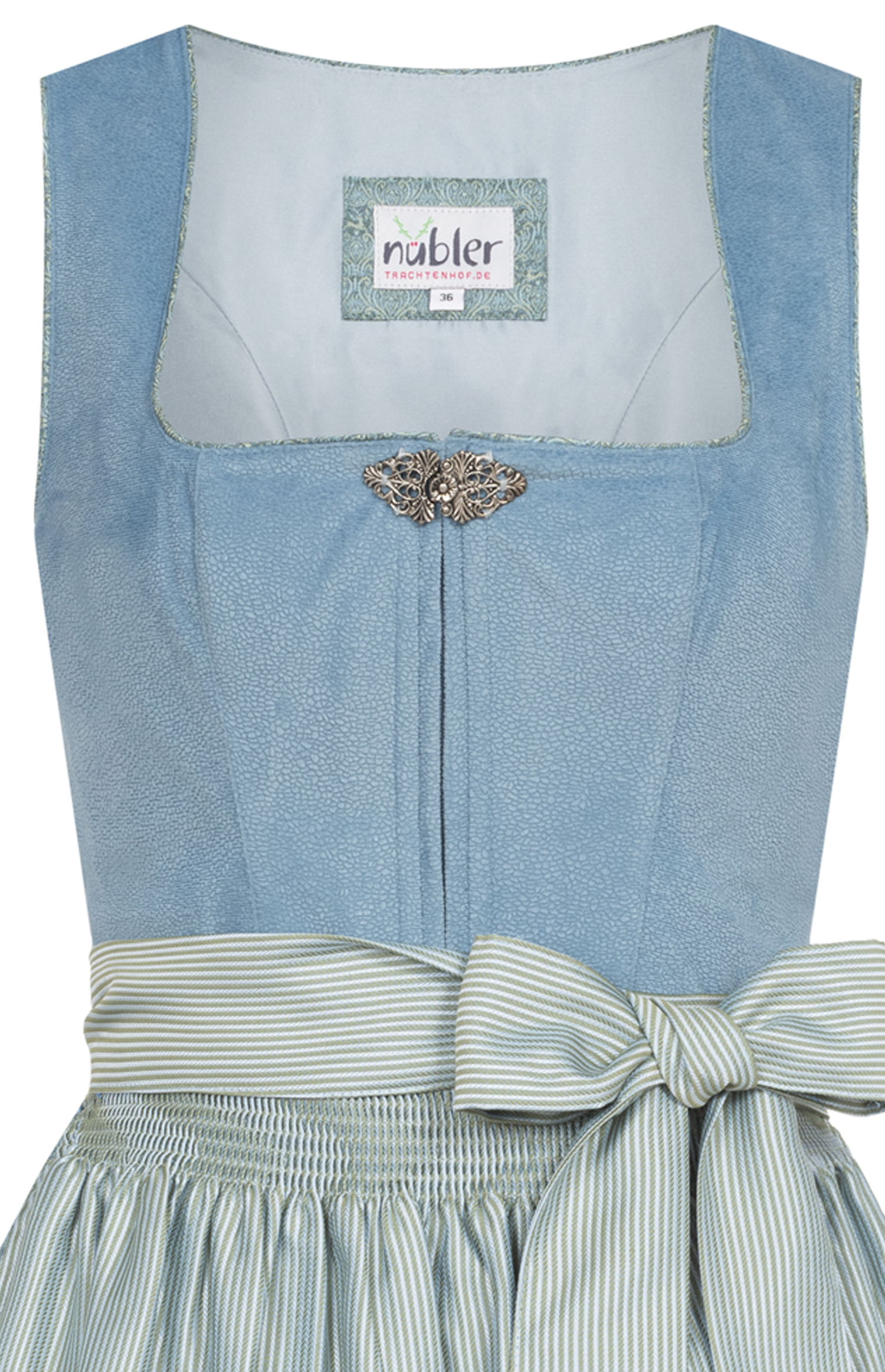 Mini Dirndl Ganja in Rauchblau von Nübler