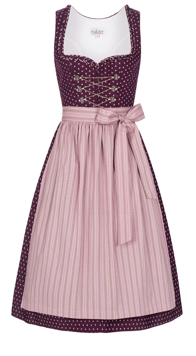 Midi Dirndl Thea in Weinrot von Nübler