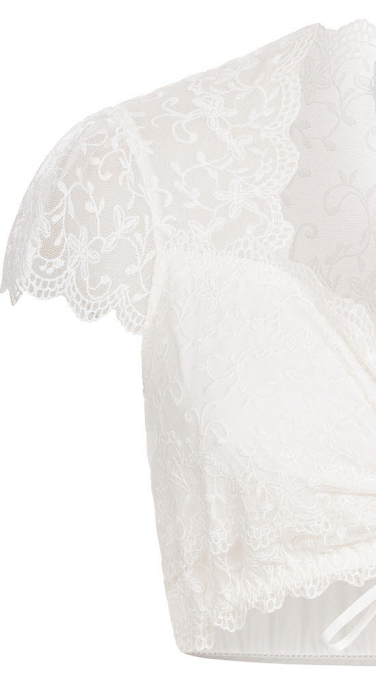 Dirndlbluse Kurzarm Lisa in Creme von Nübler