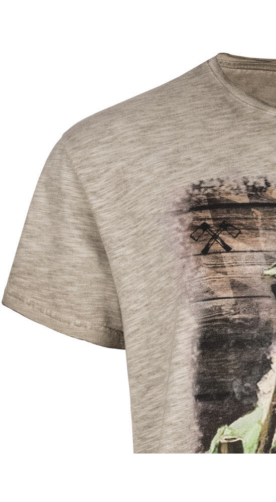 Trachten-Shirt Kurzarm Fritz in Natur von HangOwear