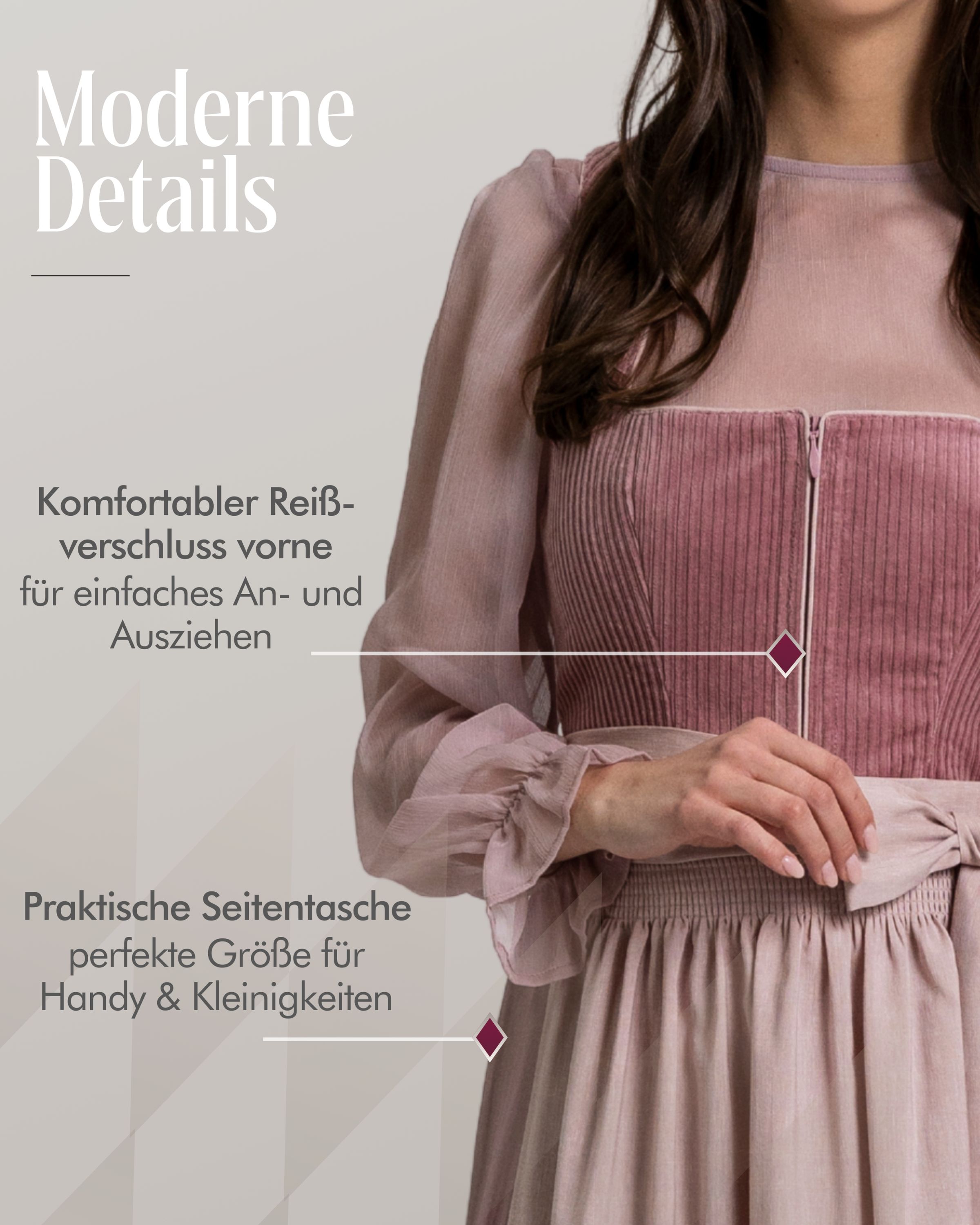 Mini Dirndl  Kim in Peach von Nübler