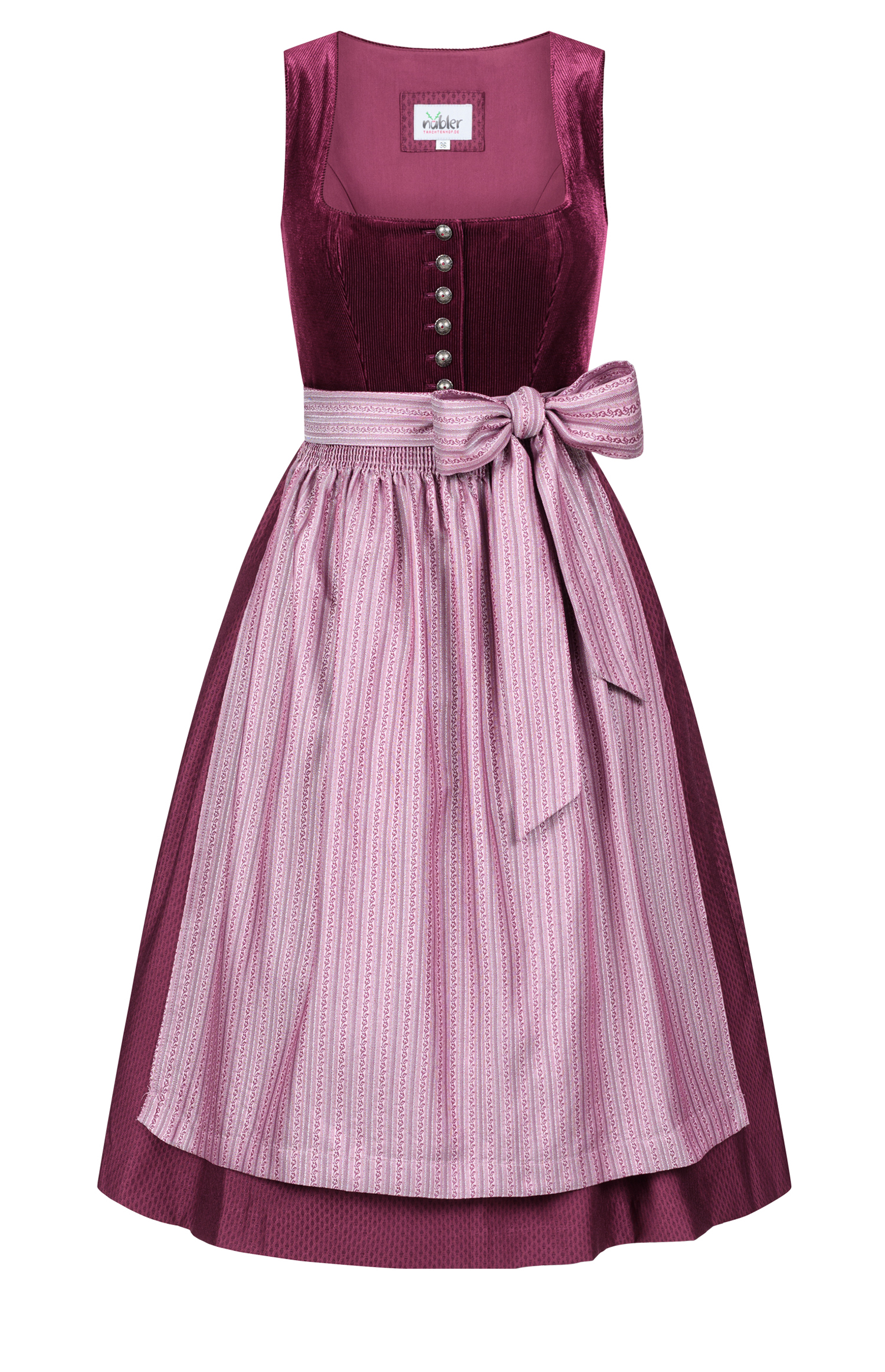 Midi Dirndl Flamina in Waldbeere von Nübler