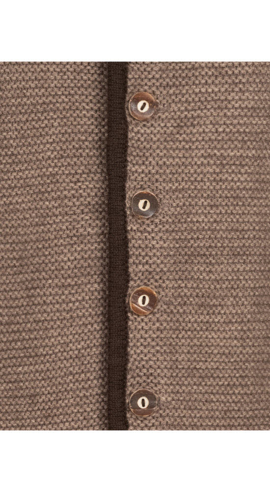 Kinderstrickjacke Langarm Ignaz Bua in Braun von Nübler