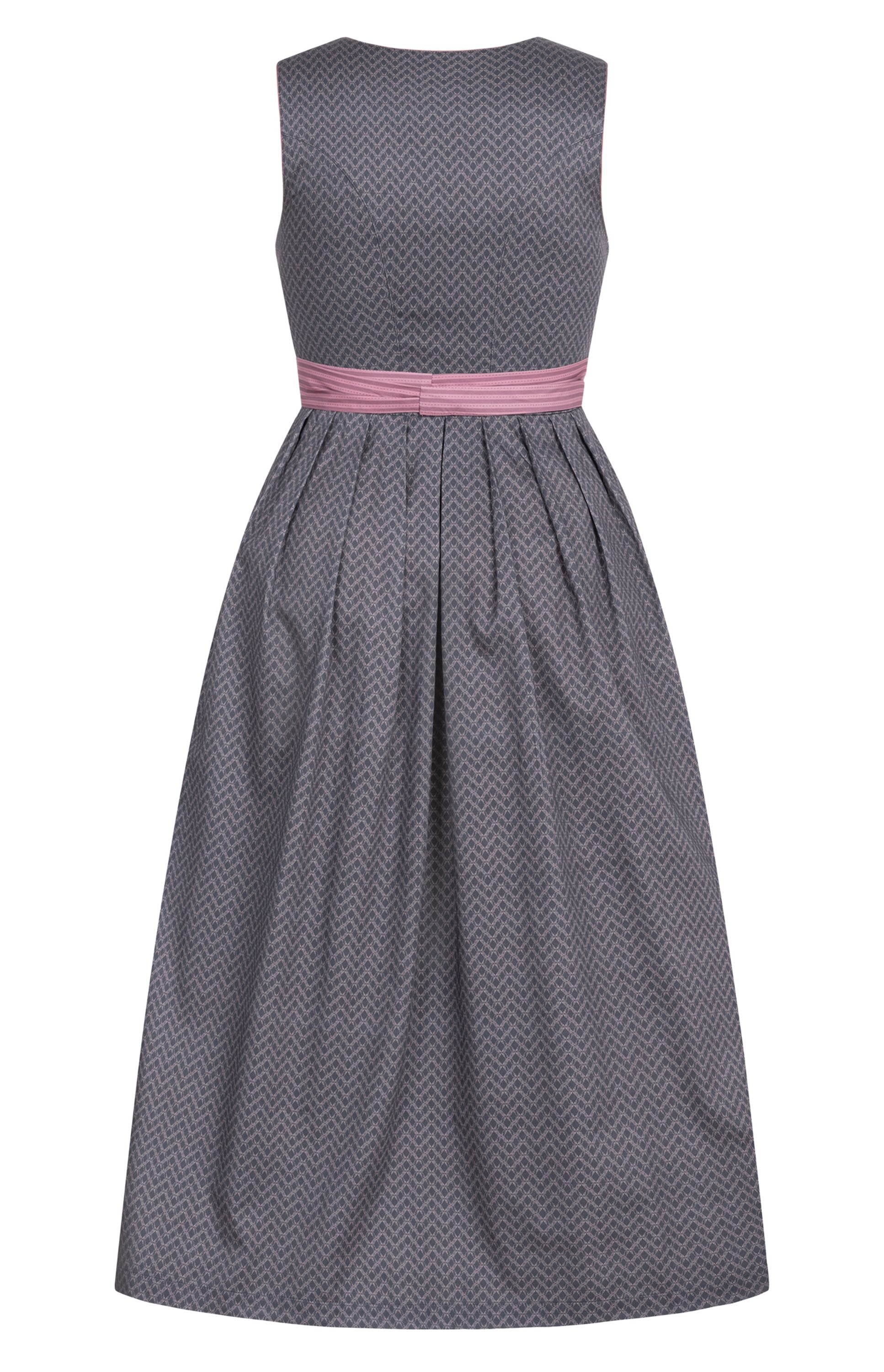 Dirndl Emily Lang in Anthrazit-Rosa