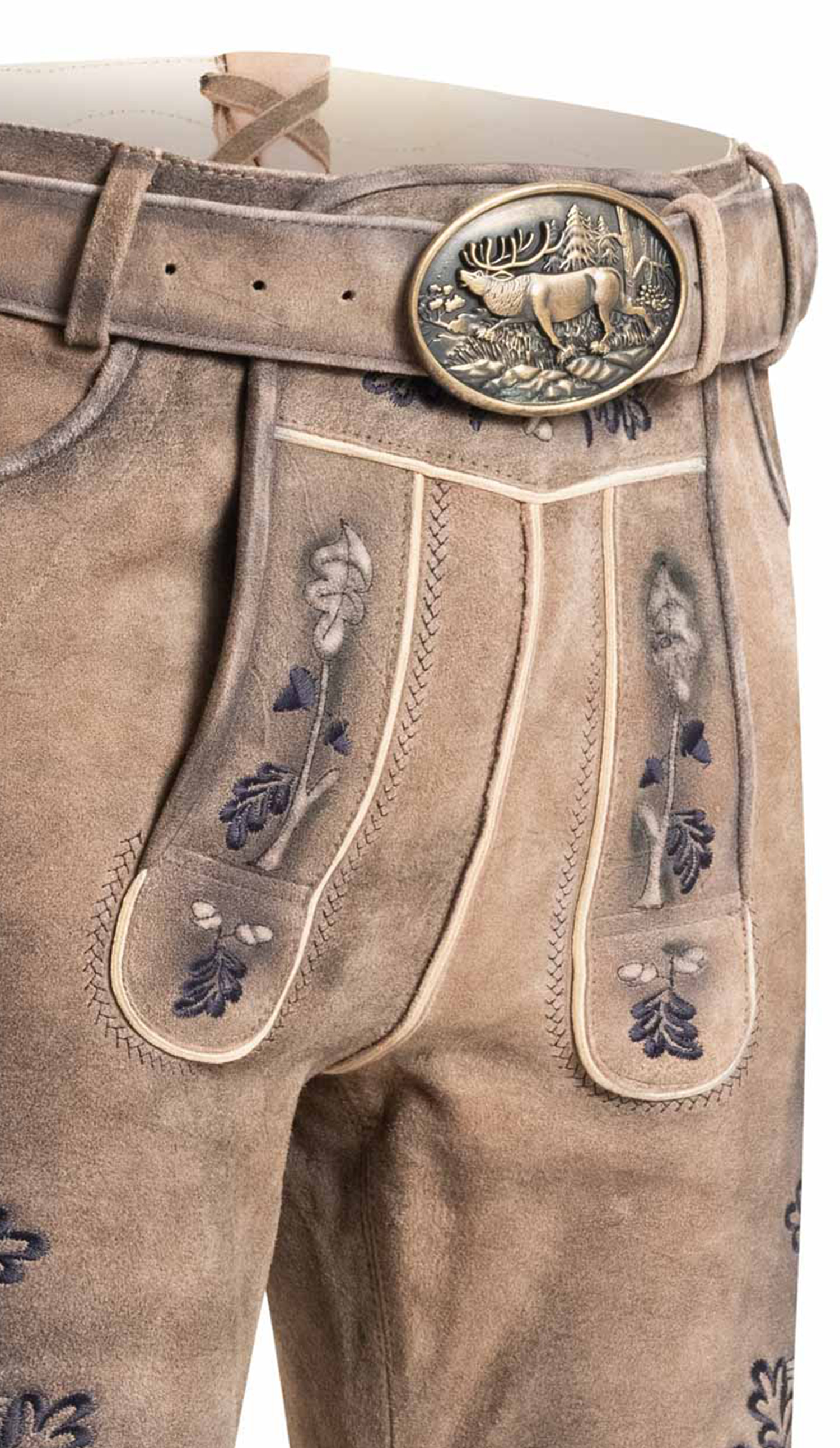 Lederhose kurz Louis in Braun von Nübler