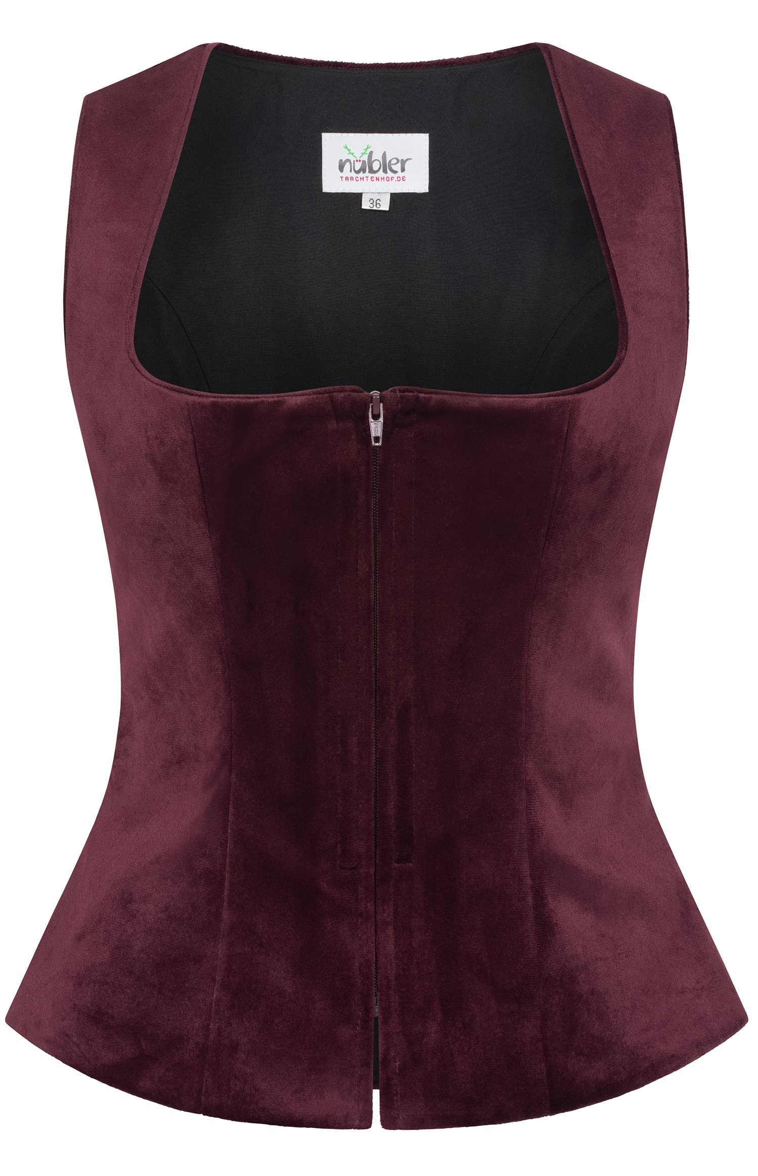 Trachtenmieder Manuela in Granatrot von Nübler