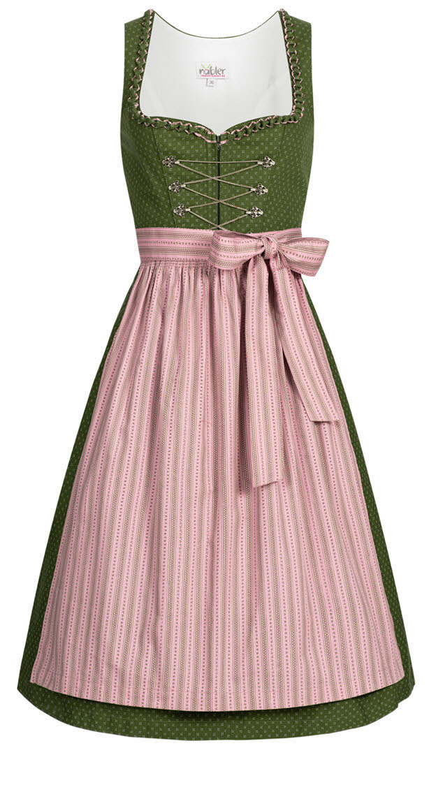 Midi Dirndl Thea in Oliv von Nübler