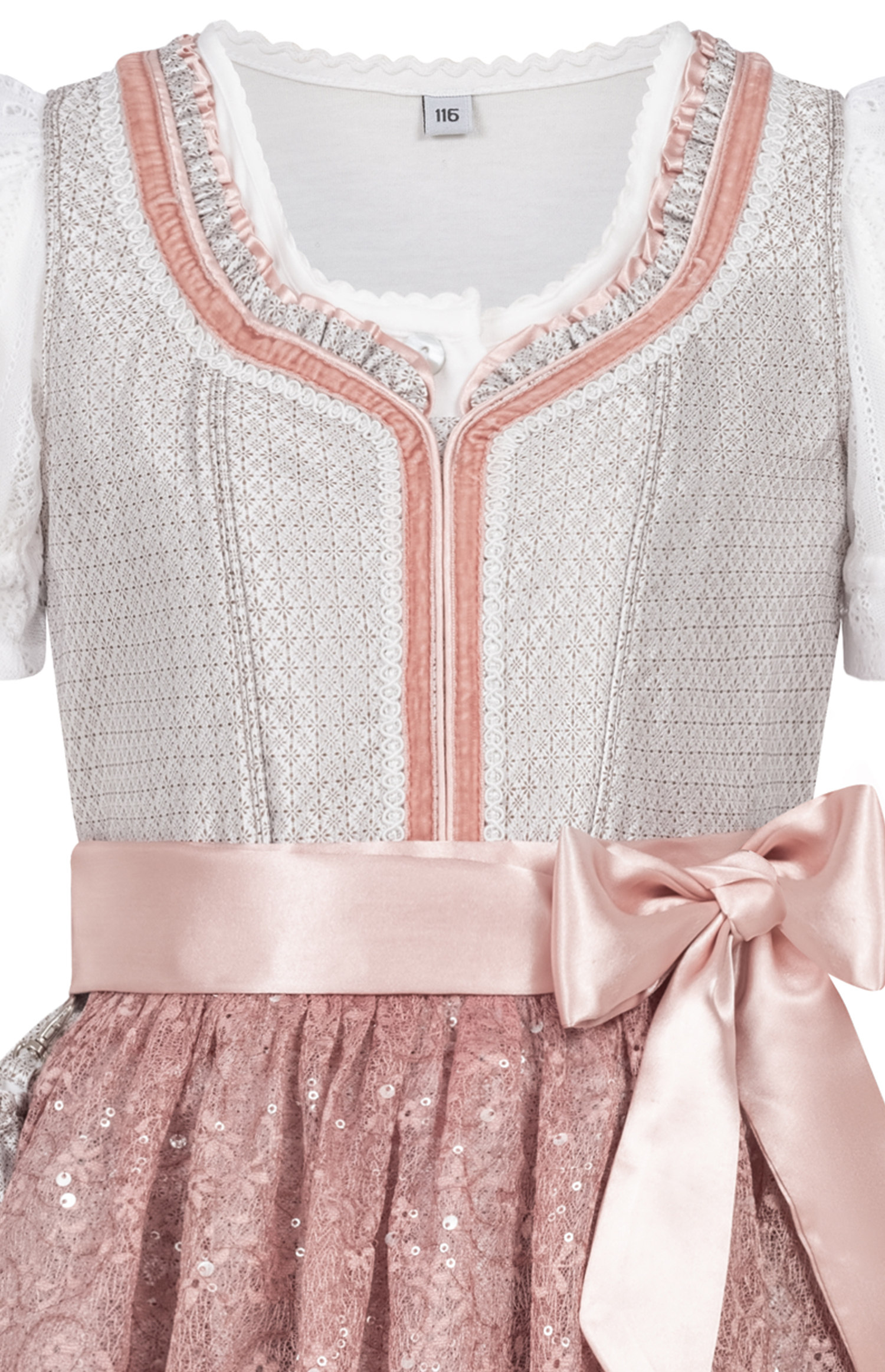 Kinderdirndl Lina in Taupe von Nübler