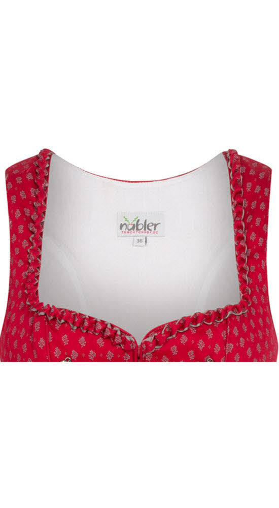 Langes Dirndl Thea in Rot von Nübler