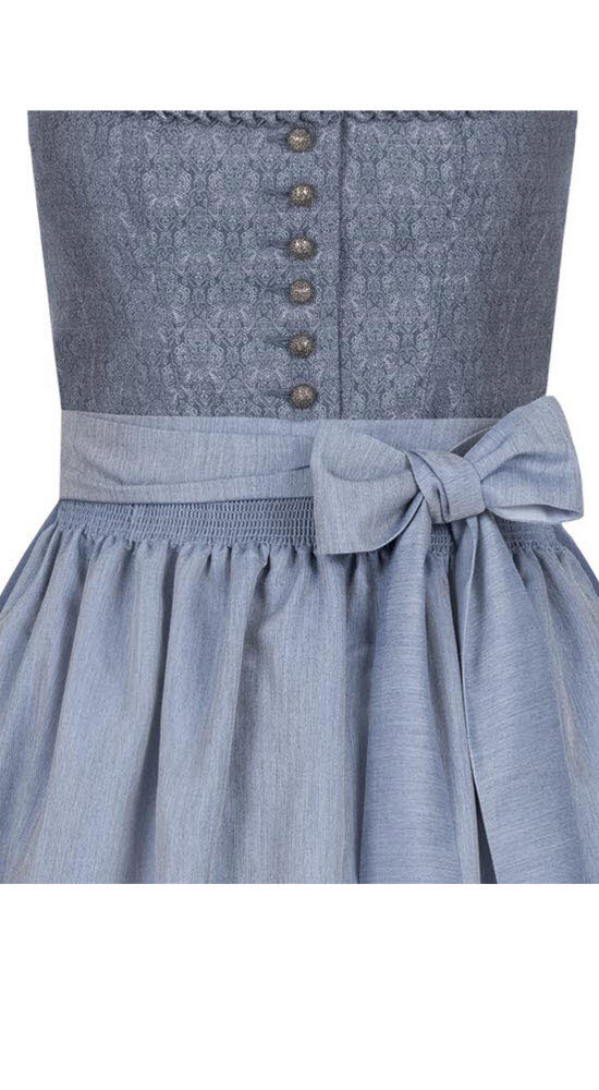 Midi Dirndl Elsa in Rauchblau von Nübler