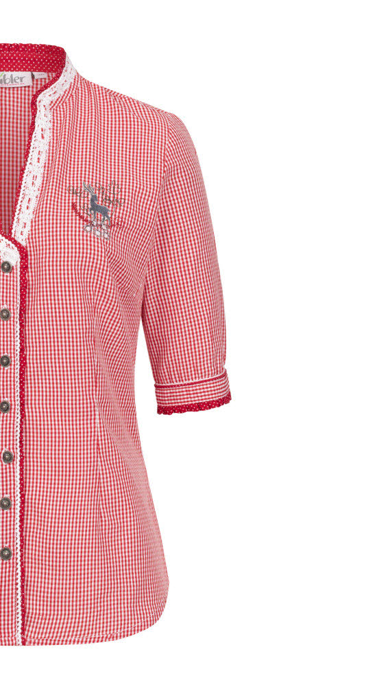 Trachtenbluse kurzar Sandy in Rot