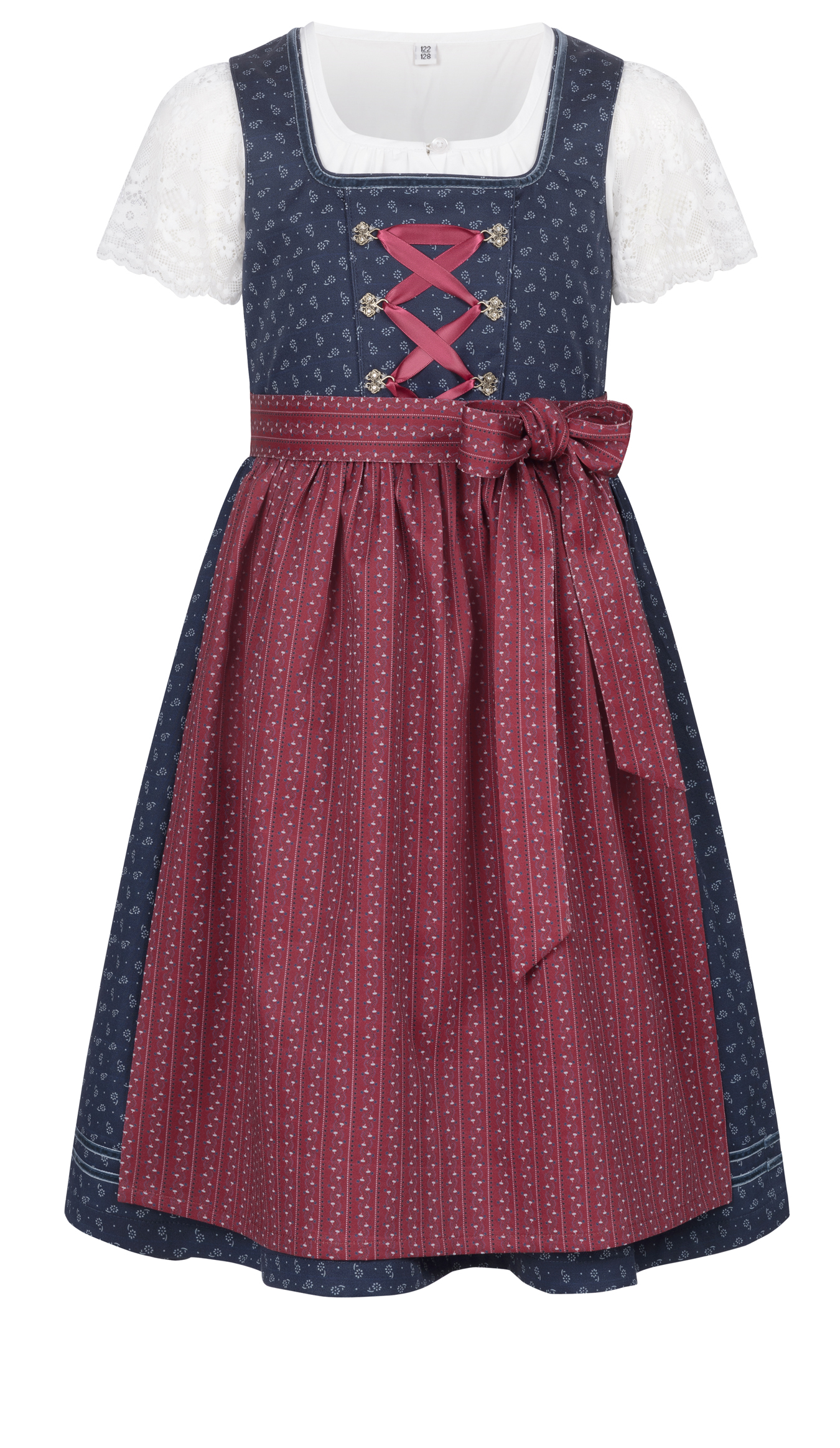 Kinderdirndl Gesr in Dunkelblau von Nübler