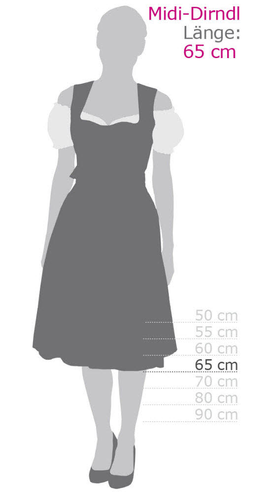 Midi Dirndl Florence in Blau von Nübler