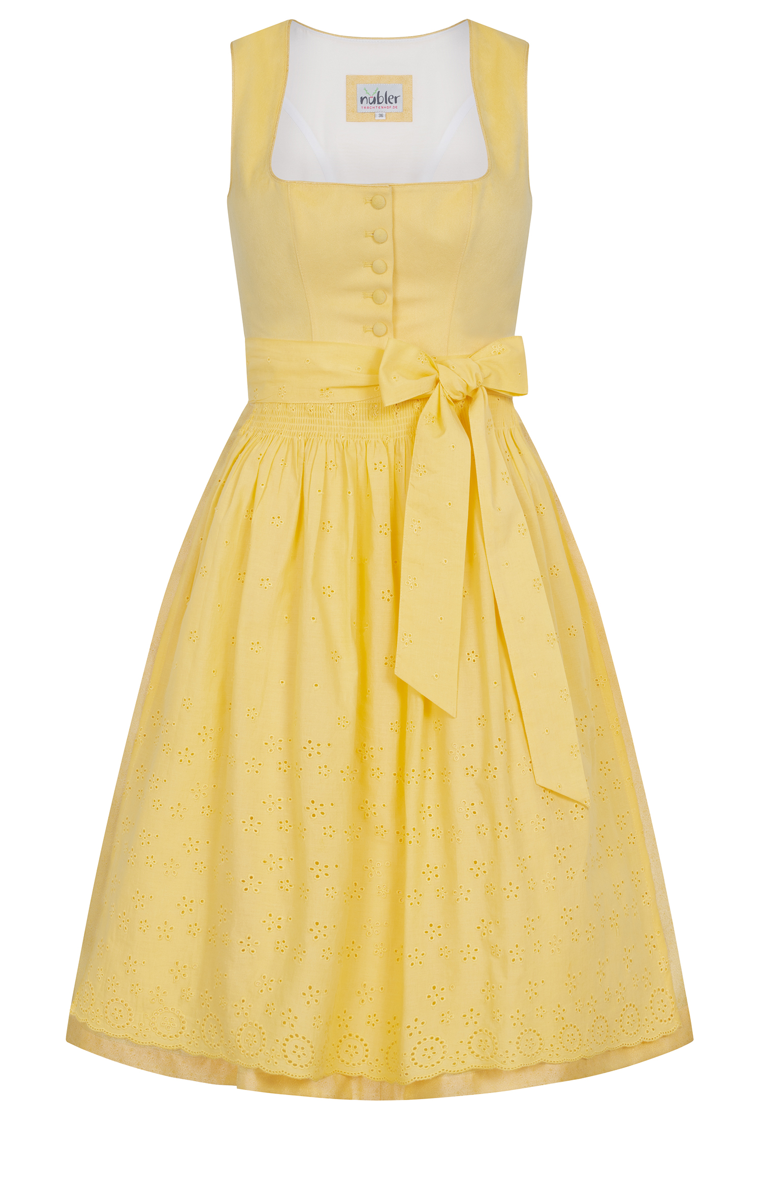 Midi Dirndl Babette in Citrin von Nübler