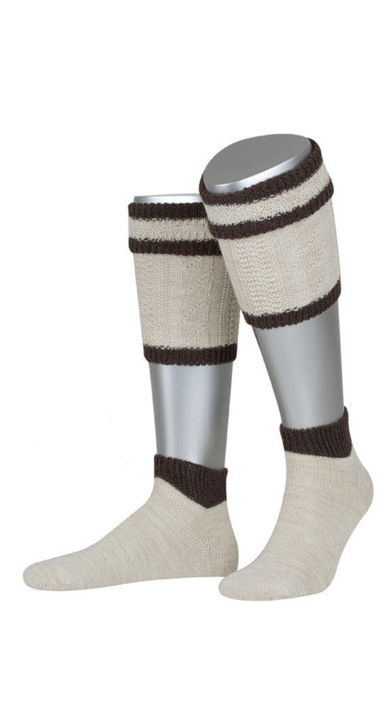 Lofer-Set kurz mit Socken in Natur-Braun von Dirks