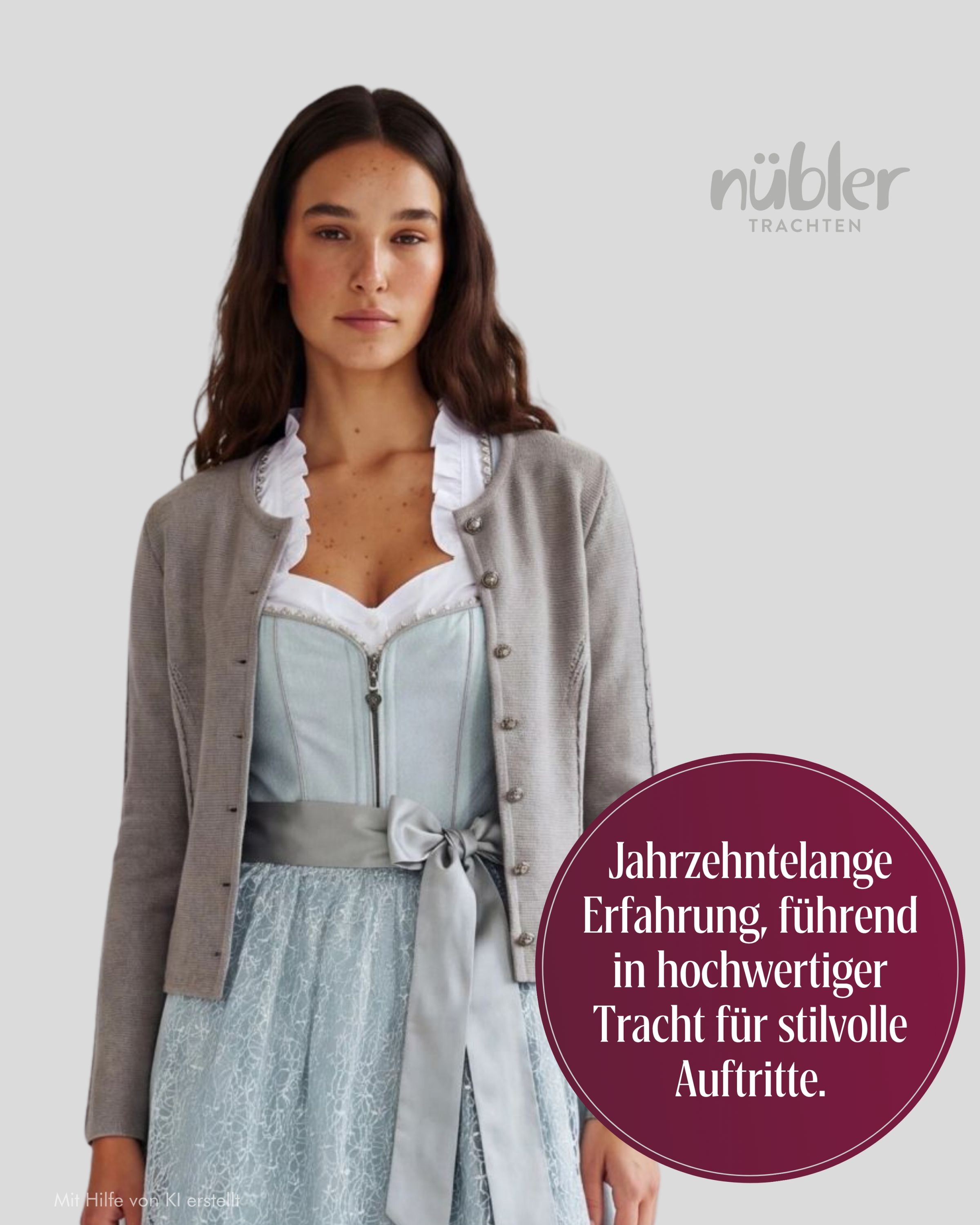 Strickjacke Amira in Silber von Nübler
