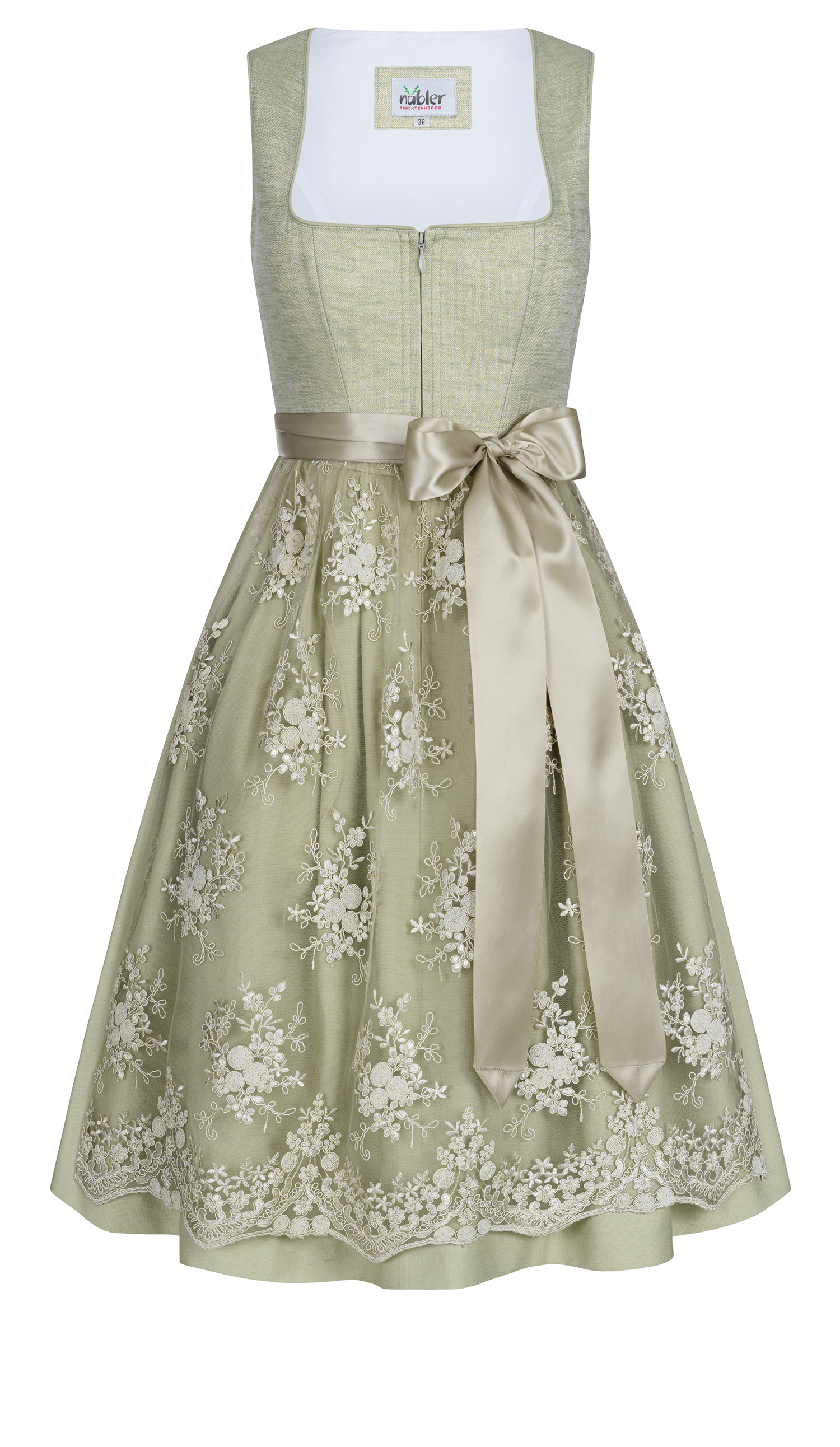 Mini Dirndl Kisha in Lindgrün von Nübler