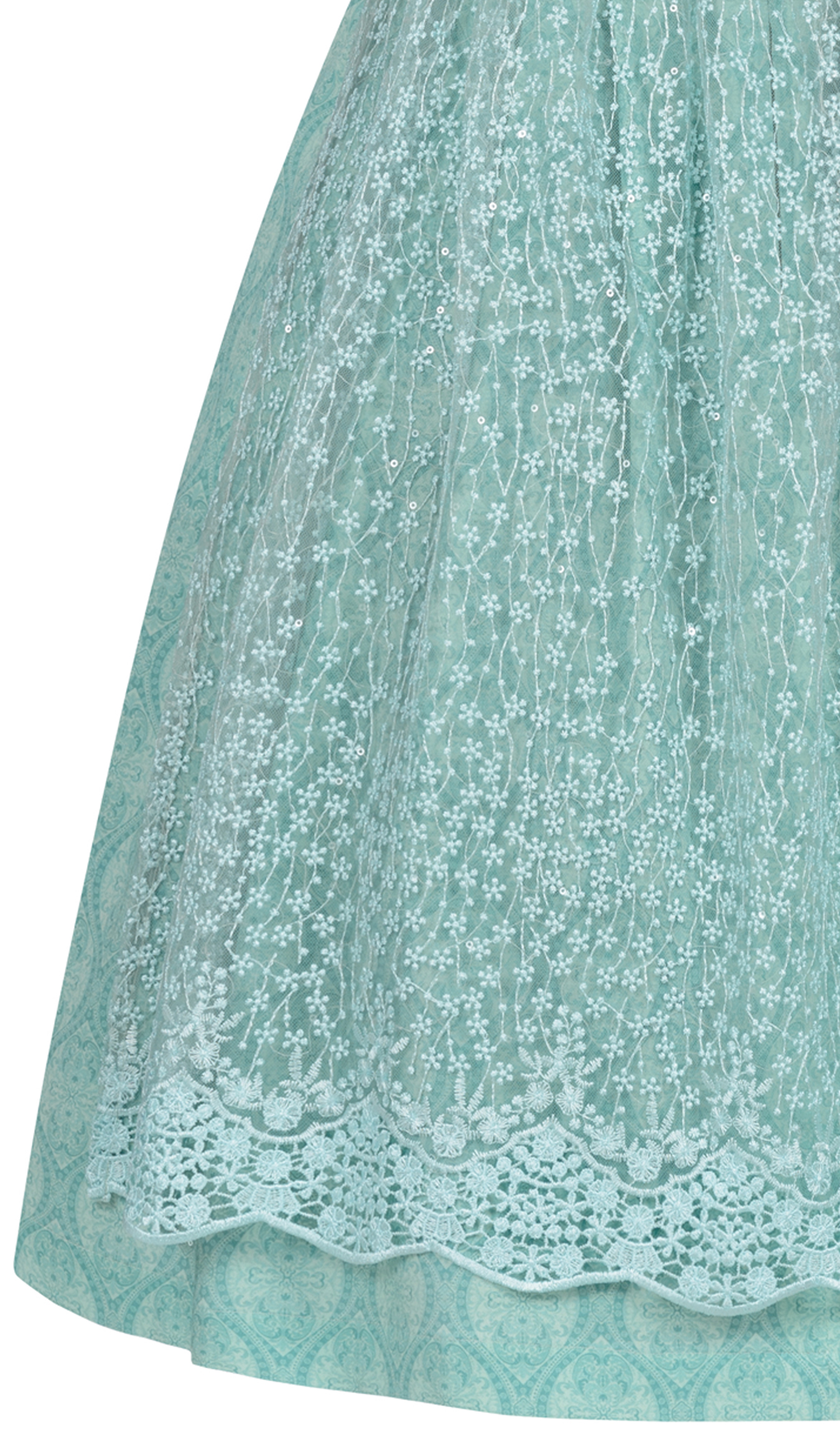 Midi Dirndl Gundi in Aqua von Nübler