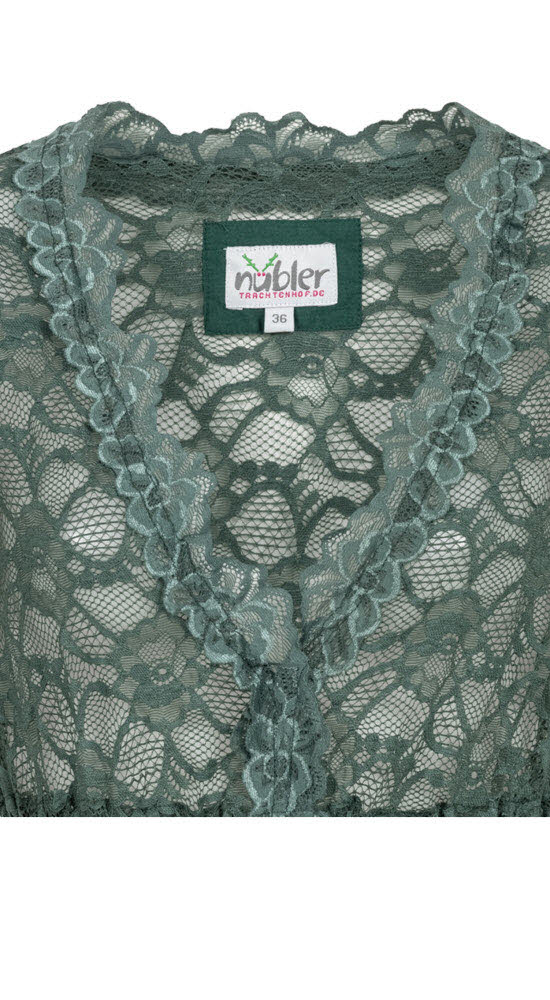 Dirndlbluse 3/4 Arm Laura in Grün von Nübler