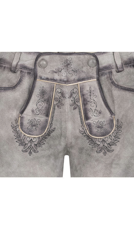 Lederhose Hotpant Tiana in Silber von Nübler