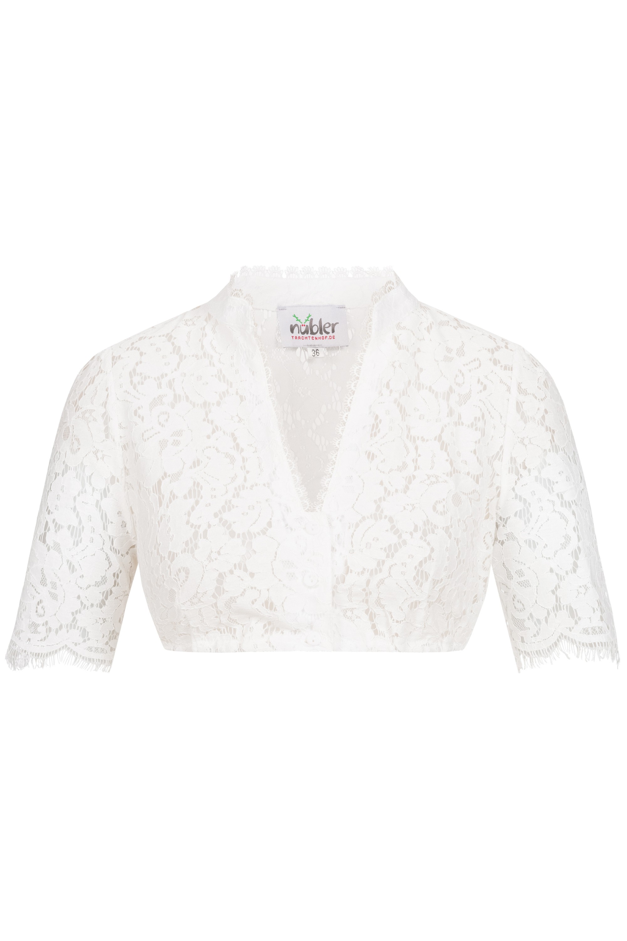 Dirndlbluse Kurzarm Melani in Creme von Nübler