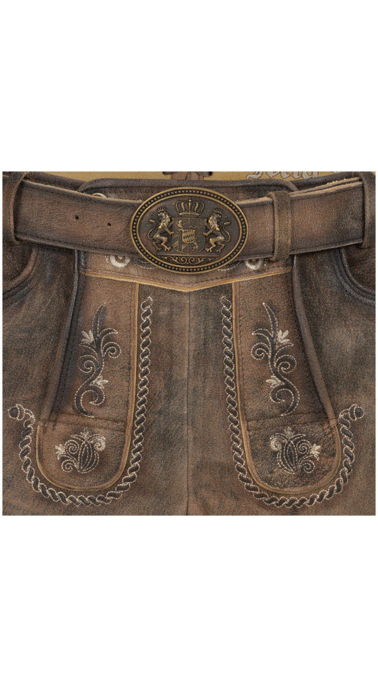 Lederhose kurz Edgar in Braun von Nübler