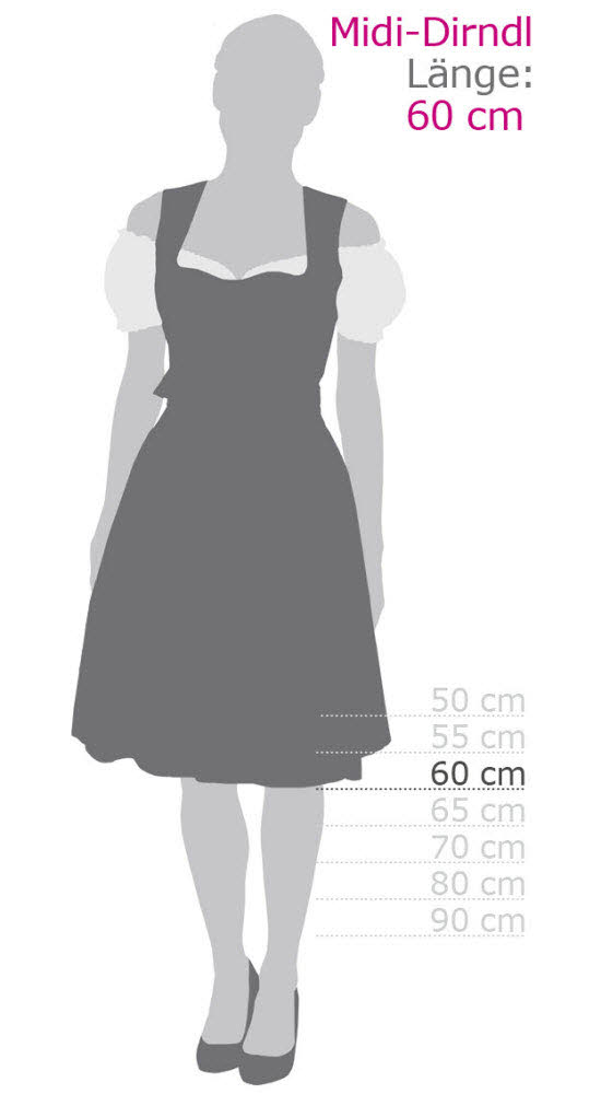 Midi Dirndl Felicitas in Braun von Nübler