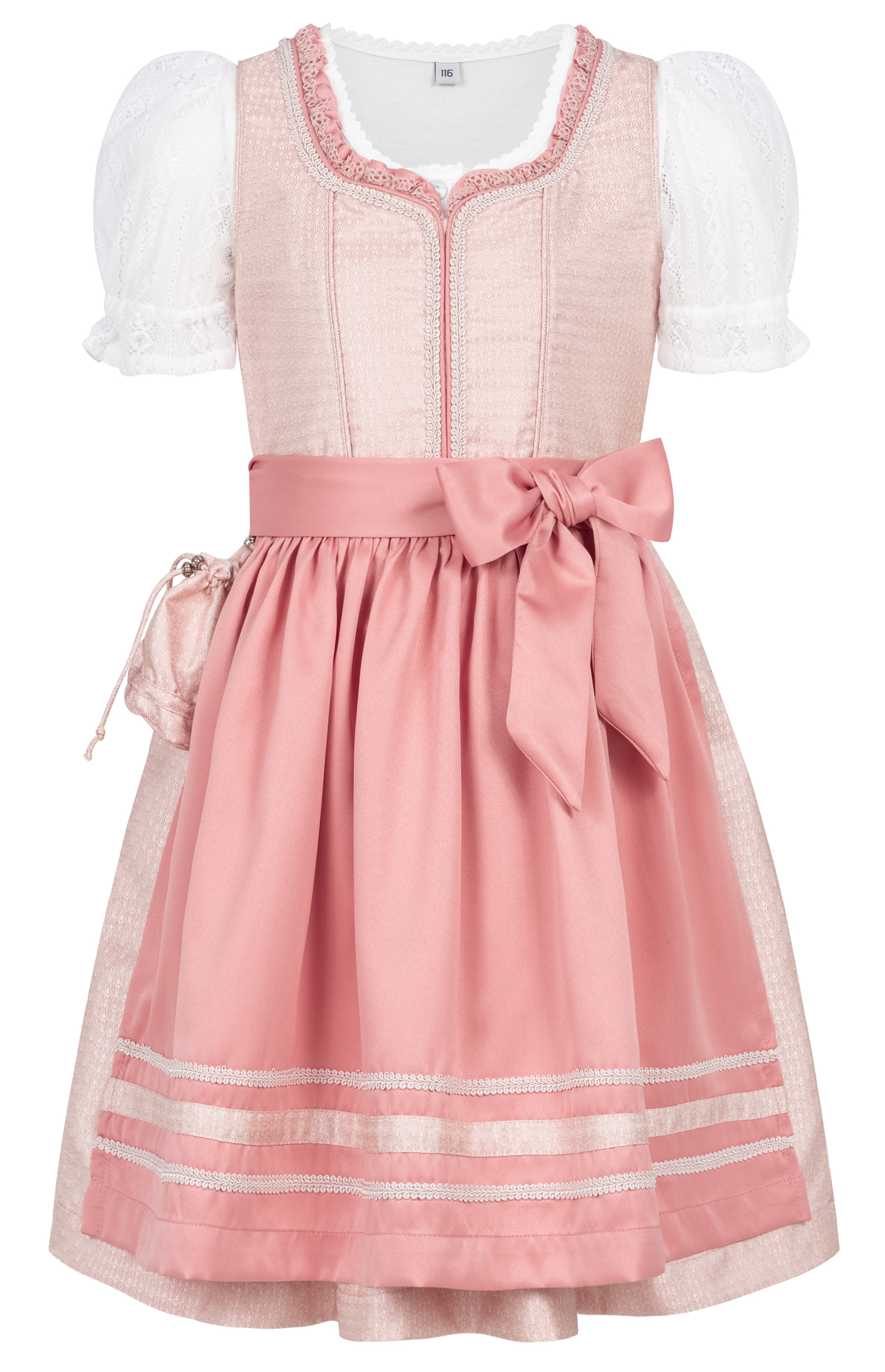 Kinderdirndl Lisa in Peach von Nübler