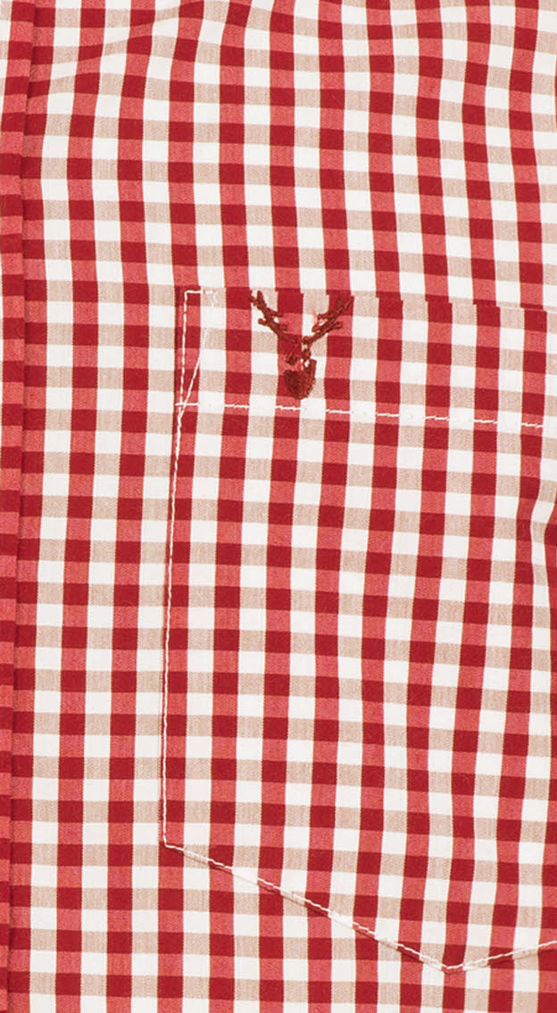 Trachtenhemd Langarm Horas in Rot von Busserl Trachten