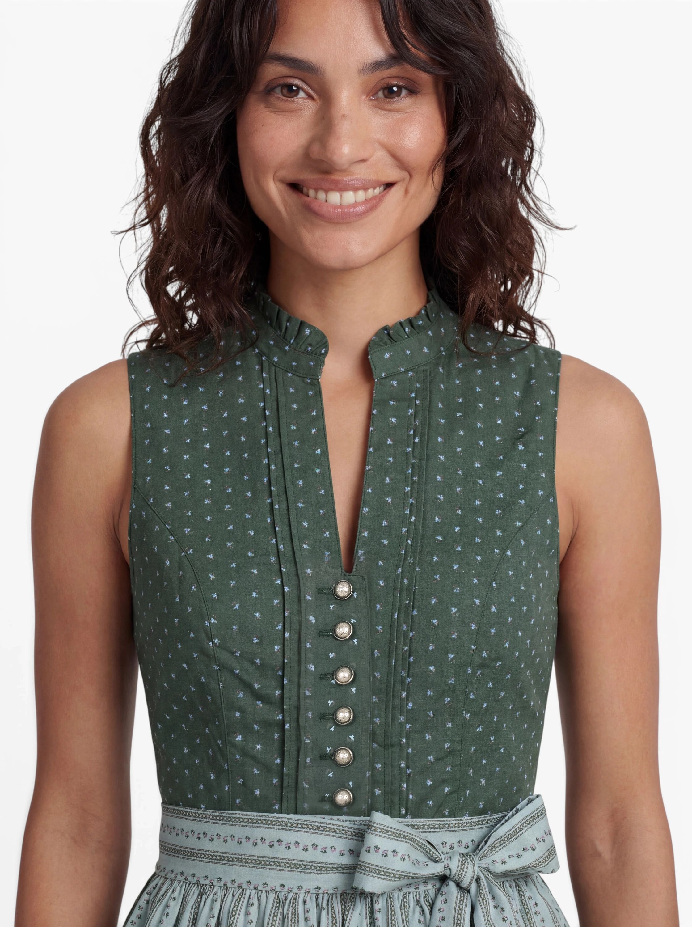 Dirndl midi Jette in Petrol von Nübler Größe 32