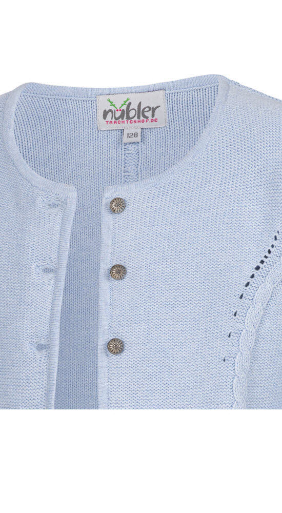 Kinderstickjacke Amira Madl in Hellblau von Nübler