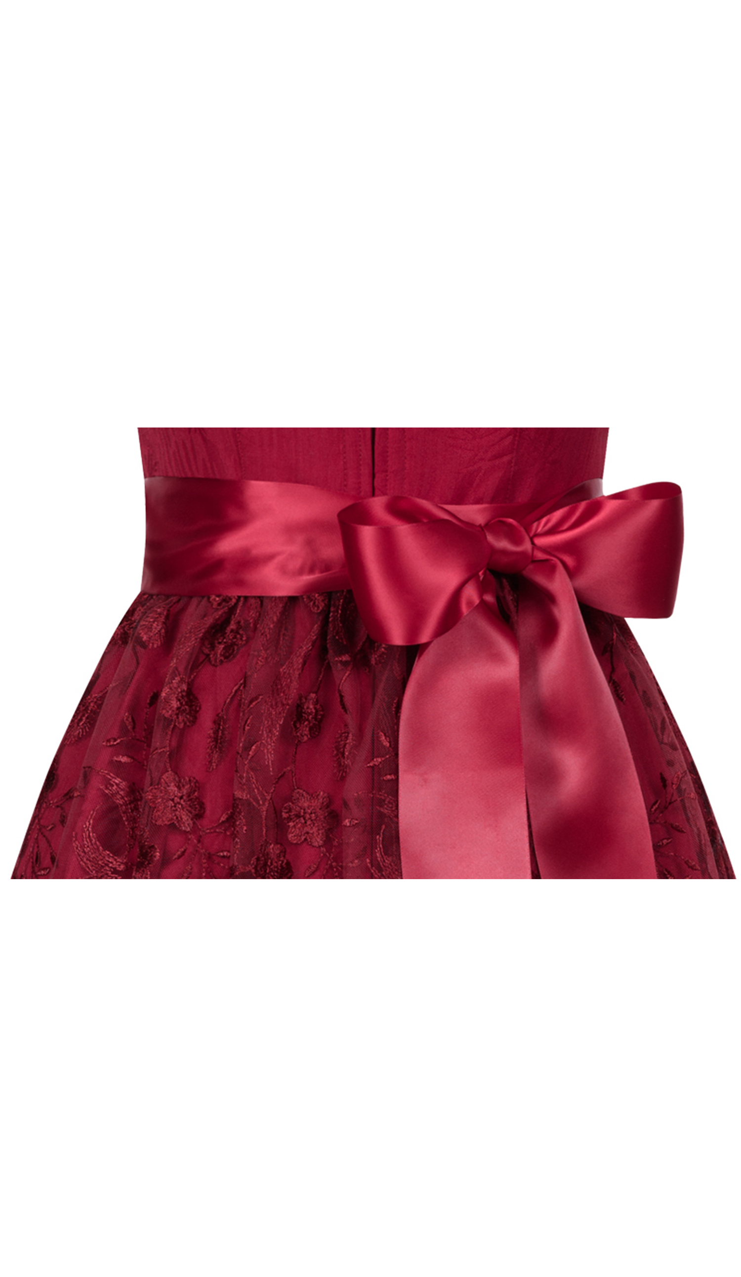 Midi-Dirndl Floreta in Herzrot von Nübler