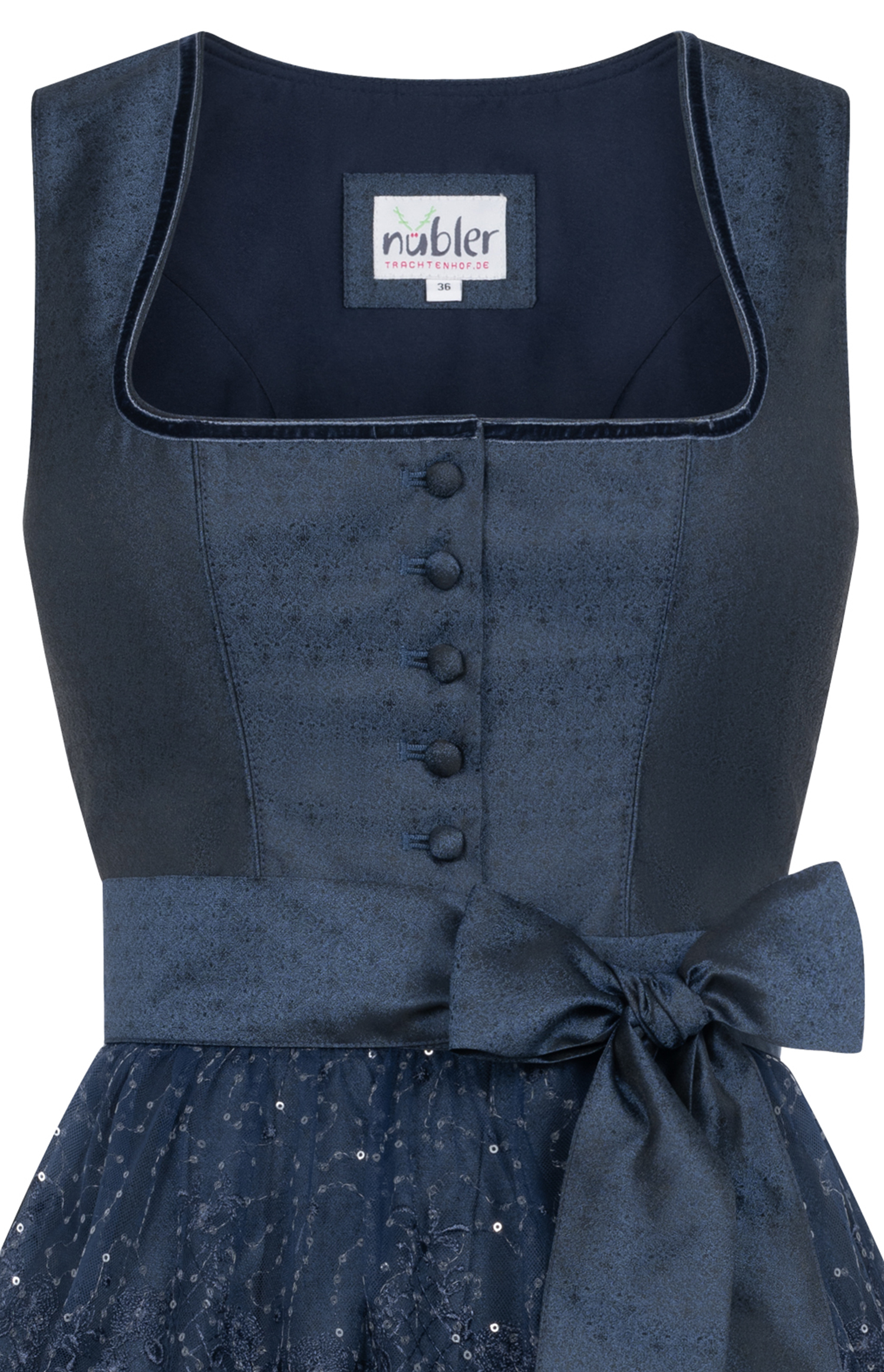 Midi Dirndl Kerala in Marine von Nübler