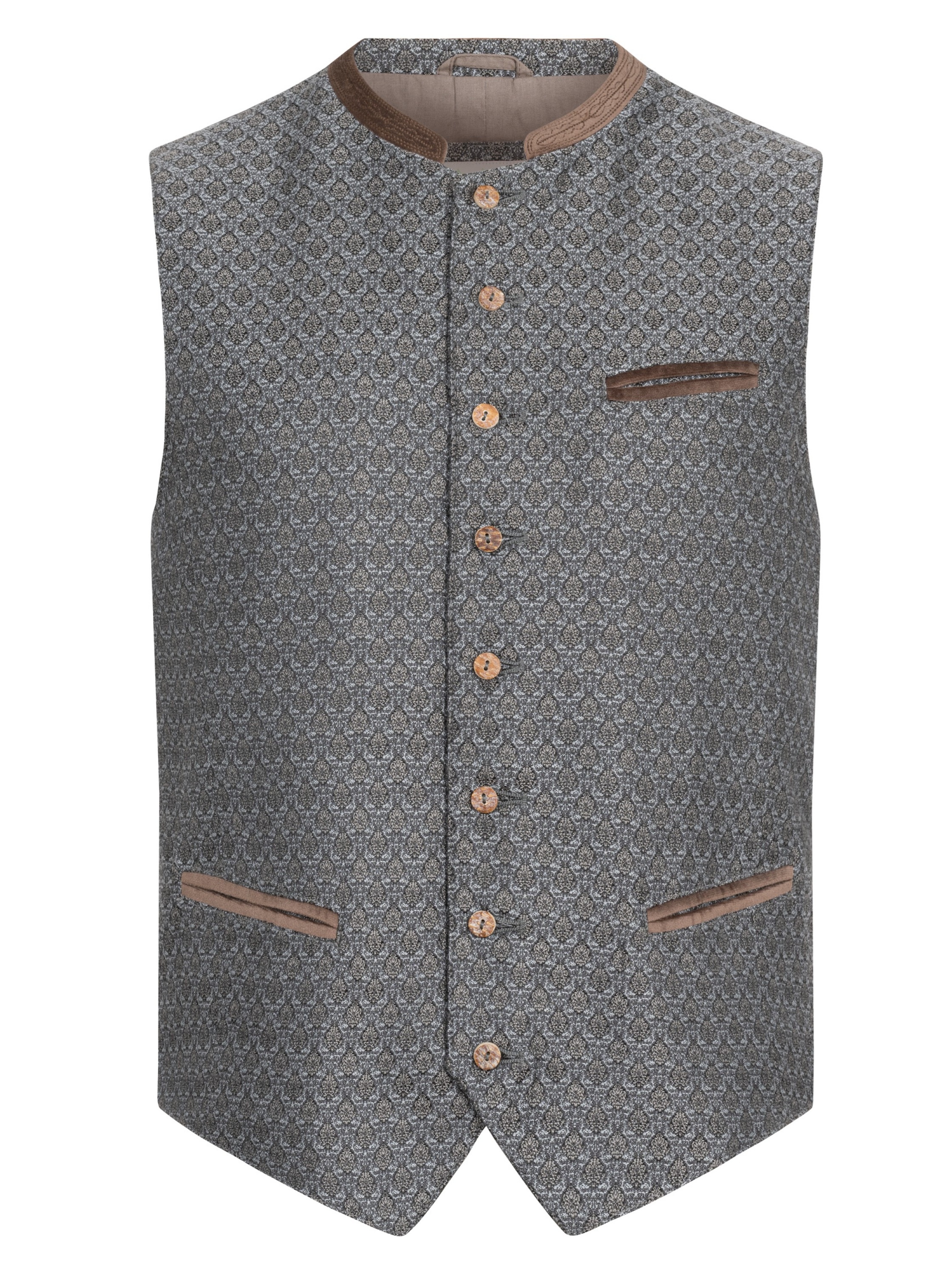 Trachtengilet Milo in Grau Braun
