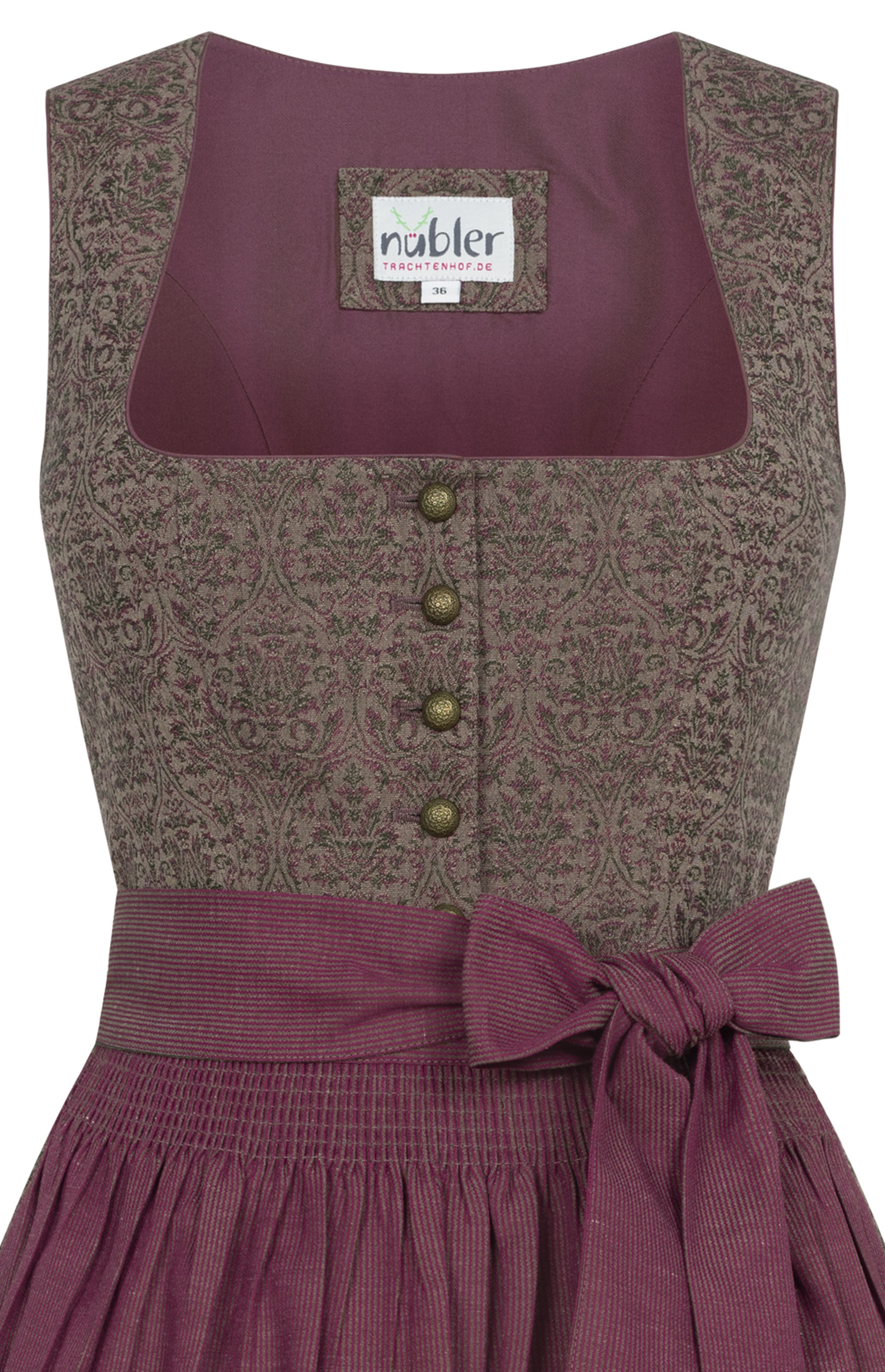 Midi Dirndl Blanka in Brombeere von Nübler