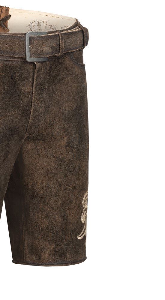 Lederhose kurz RV Hudson in Dunkelbraun von Nübler